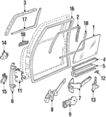 10148545 - Body: Glass for Chevrolet: Lumina APV | Oldsmobile: Silhouette | Pontiac: Trans Sport Image