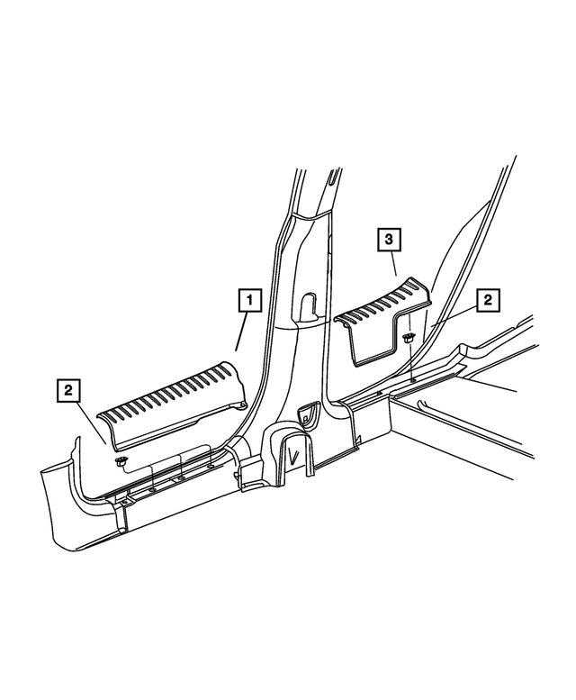 RJ43XDVAD - Interior Trim: Scuff Plate, Left, Front for Mopar Image