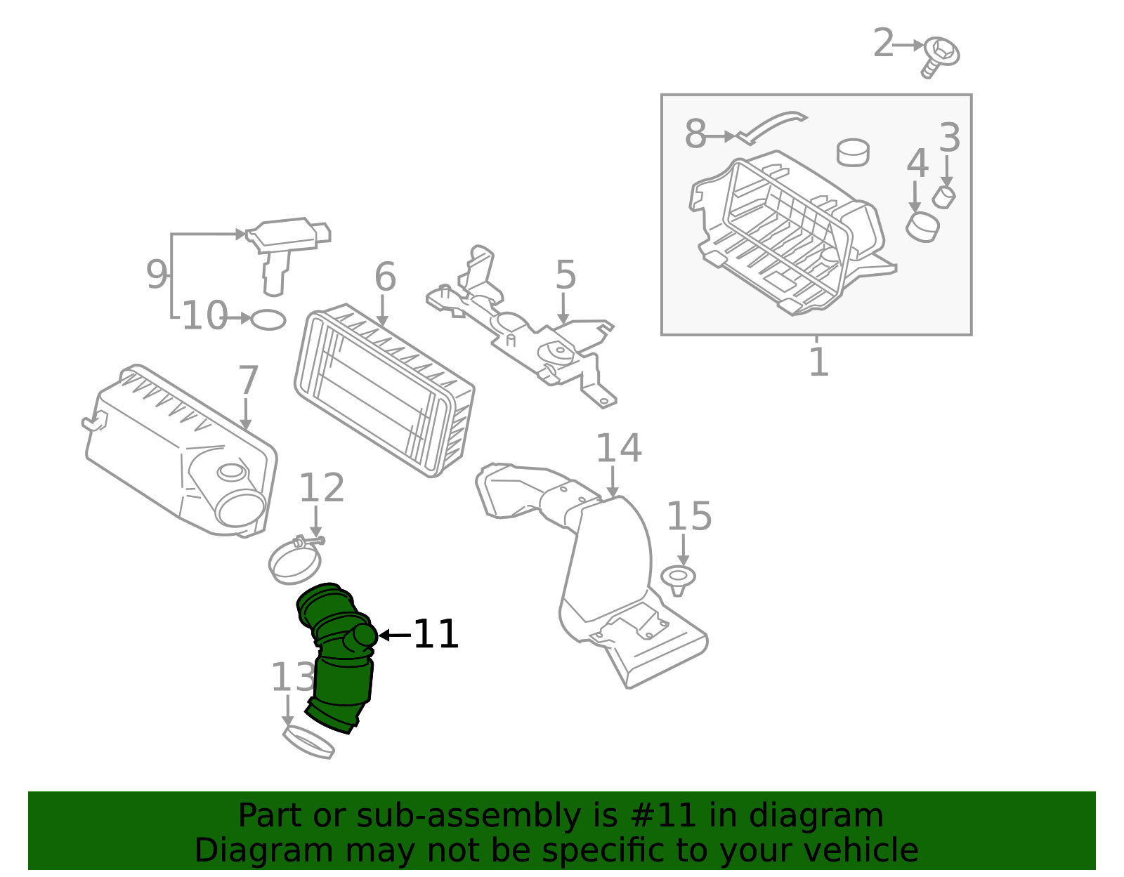 2016-2025 Mitsubishi Inlet Tube 1505A885 | Mitsubishi Parts