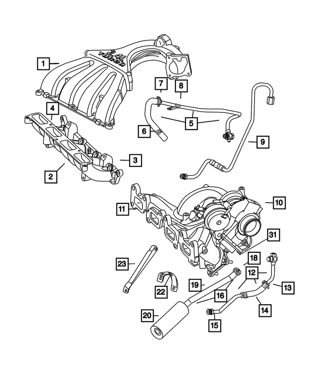 4884190AD - Engine 2.4L Four Cylinder (Turbo): Intake Manifold for Mopar Image