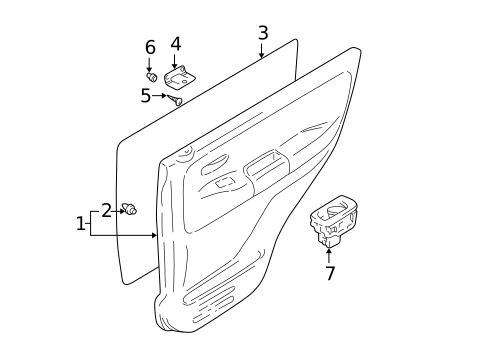 Interior Trim - Rear Door for 2004 Suzuki Vitara #0
