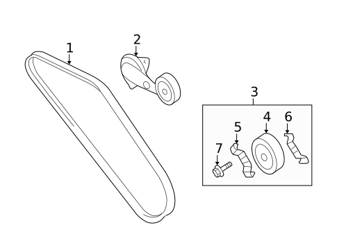 Belts & Pulleys for 2009 Kia Sportage #0