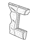 3B0885776C - Body: Seat Back Pad for Volkswagen Image