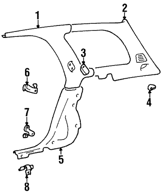 8593229600FK - : Cargo Cover Clip for Hyundai Image