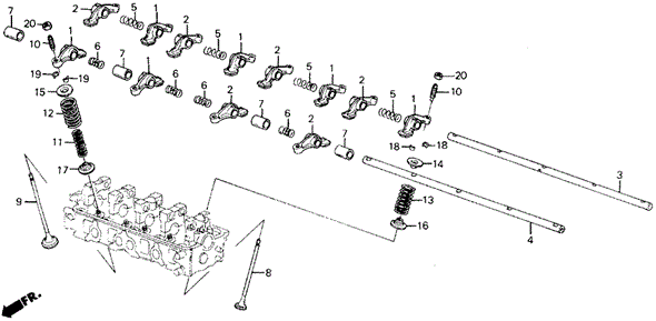 Valve - Rocker Arm for 1988 Honda Prelude #0