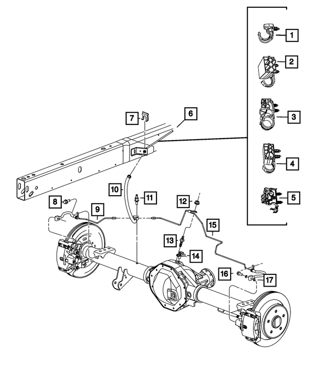 68166546AA - Brakes: Tube Clip for Mopar Image