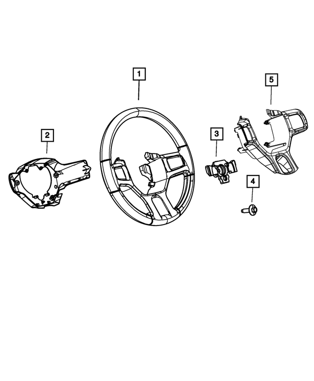 1YH75LC5AC - : Steering Wheel Back Cover for Mopar Image