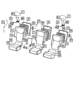 1DV091J3AA - Interior Trim: Second Row Headrest for Mopar Image