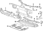84525803 - Body: Bumper Cover Support Rail Bracket for Chevrolet: Corvette Image