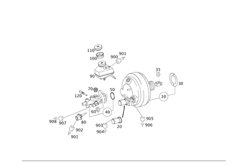 Brake Booster for 2008 Mercedes-Benz SLK280 #0
