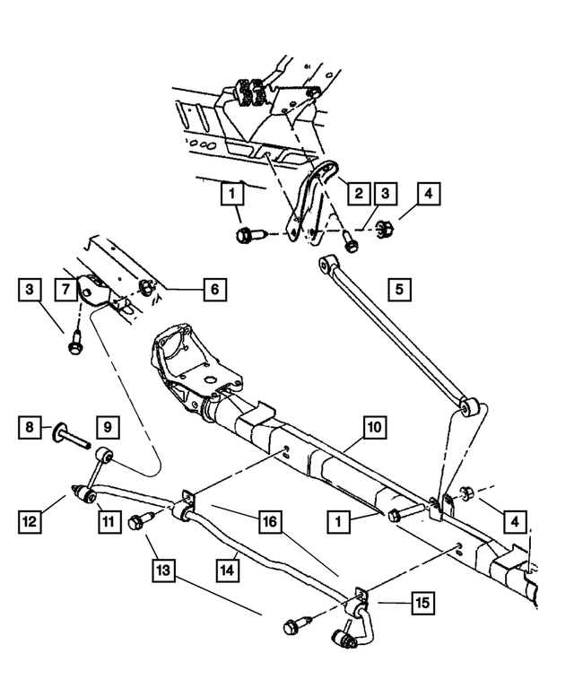 « 6100989 – Rear Suspension : Tête Hexagonale Vis, Montage pour Mopar Image »