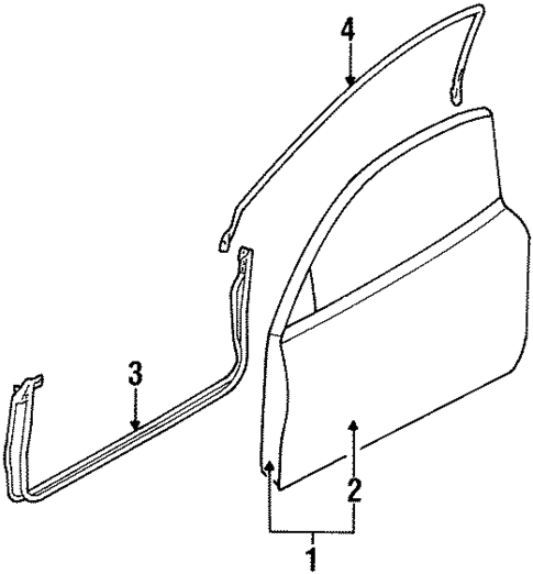 Door & Components for 2003 Ford Escort #0