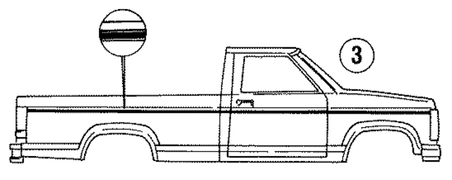 1L3Z1520000KCC - Body: Stripe Tape for Ford Image