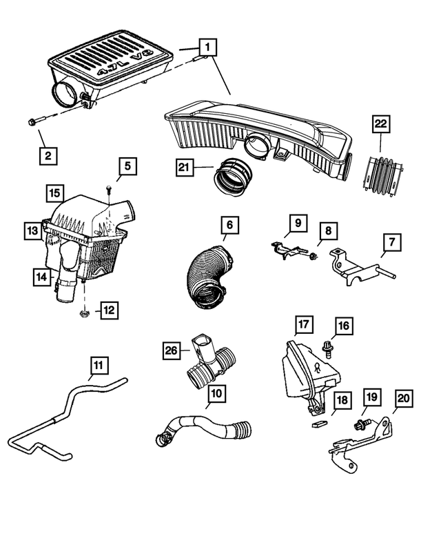 53013937AA - : Air Cleaner Resonator for Mopar Image