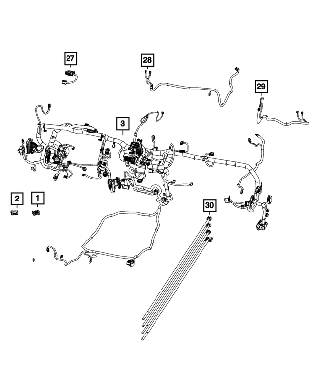68519932AA - Electrical: Instrument Panel Wiring for Mopar Image