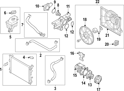 Cooling System for 2011 Hyundai Sonata #0