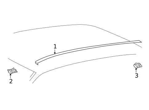 Exterior Trim - Roof for 2001 Toyota Highlander #0