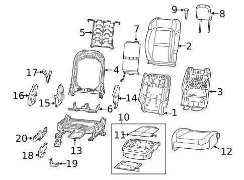 Rear Seat Components for 2025 Jeep Gladiator #1