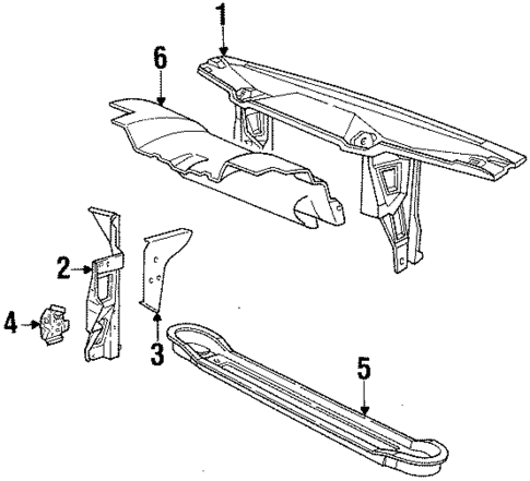 Radiator Support for 1991 BMW 735i #0
