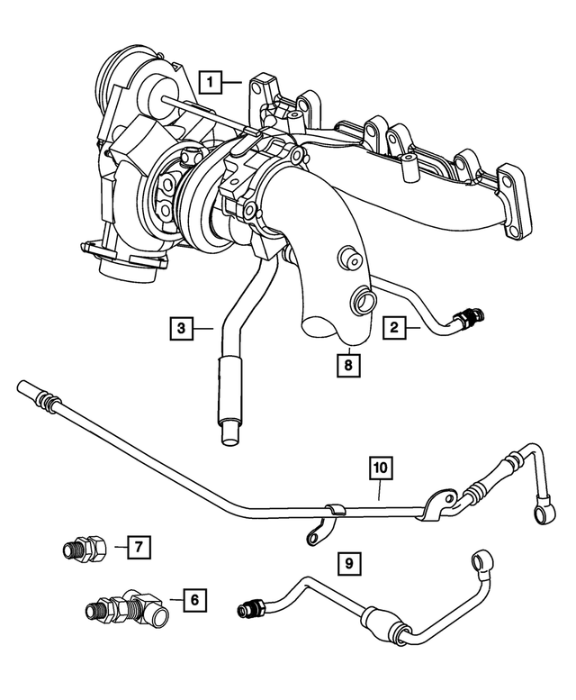RL898546AB - Engine 2.4L Four Cylinder: Turbocharger for Mopar Image