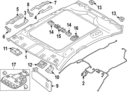 Interior Trim - Roof for 2025 Genesis G90 #0