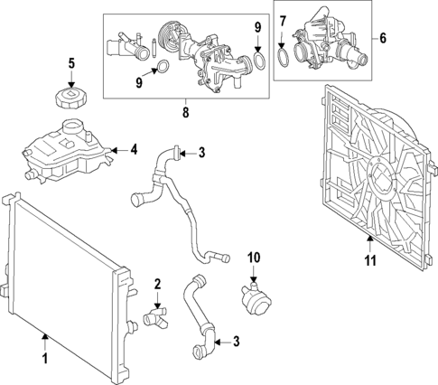 Water Pump for 2021 Mercedes-Benz GLA250 #0