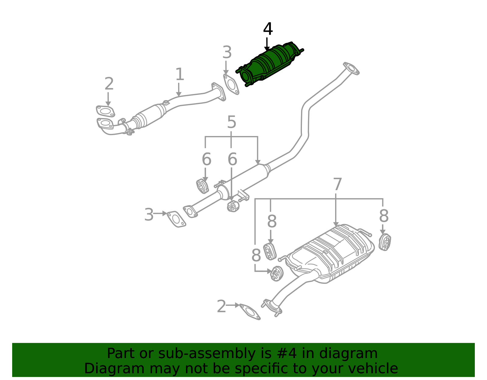 2004-2007 Kia Catalytic Converter 28950-23960 | OEM Parts Online