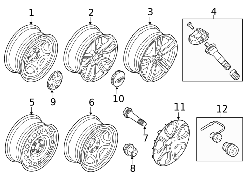 Tire Pressure Monitor Components for 2023 Ford Escape #4
