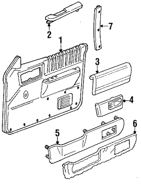 Door Trim Panel for 1991 GMC Syclone #0