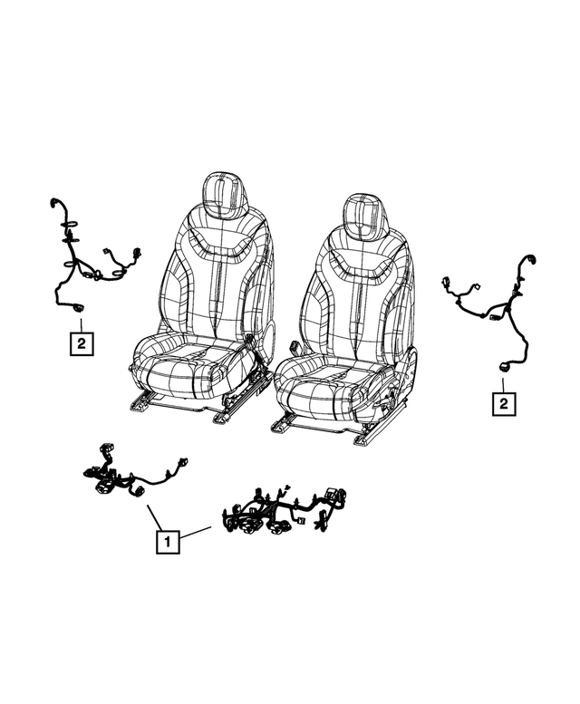 68142702AF - : Seat Wiring, Right for Mopar Image