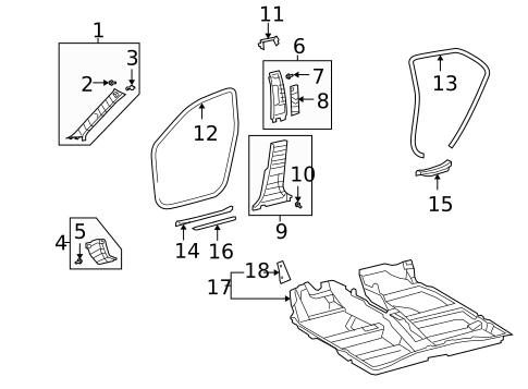Interior Trim - Pillars for 2010 Toyota Corolla #0
