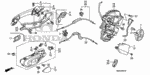 72123SJA003 - Body/Air Conditioning: FASTENER ASSY., DOOR LOCK CABLE for Honda Image
