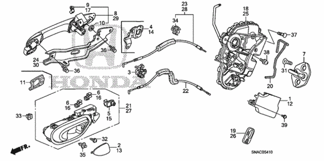 Rear Door Locks - Outer Handle for 2010 Honda Civic #0