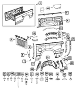 68669064AA - Body Sheet Metal Except Doors: Pickup Box for Mopar Image