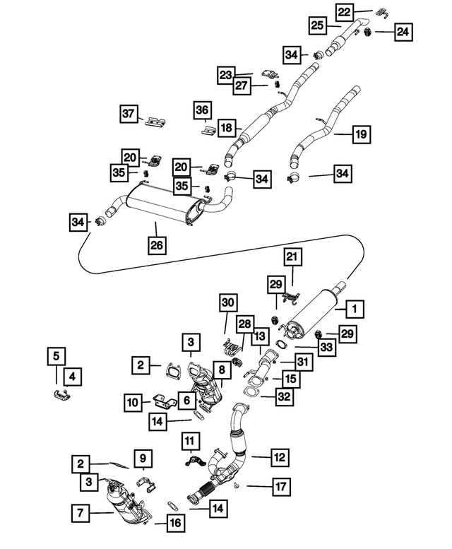 6106360AA - Exhaust: Hex Head Bolt for Mopar Image