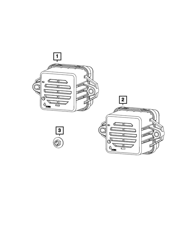 68686953AA - Electrical: Front Pedestrian Alert Speaker for Mopar Image
