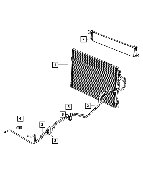 Transmission Oil Cooler, and Lines for 2009 Jeep Commander #0