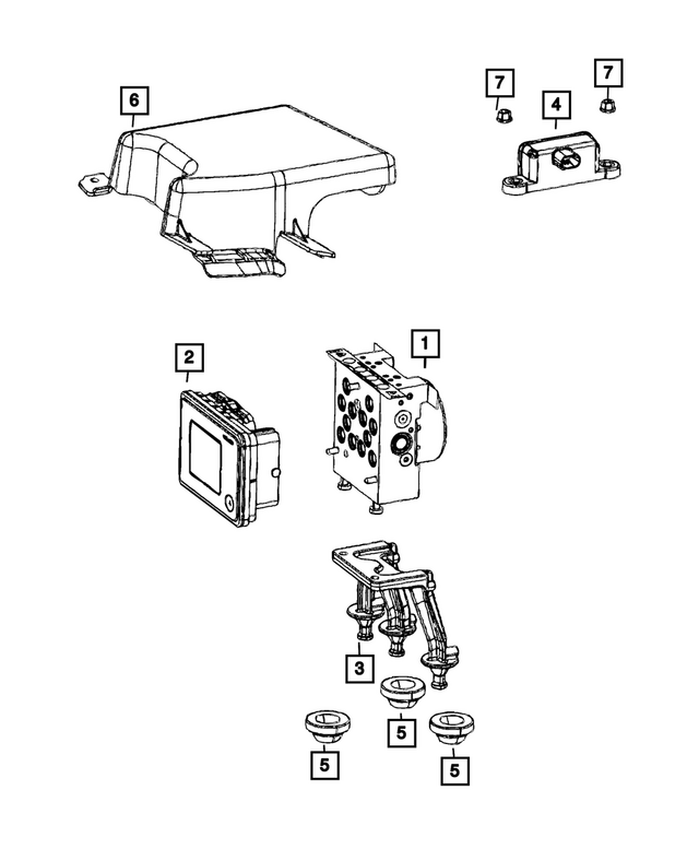 4779281AA - Electrical: Grommet for Chrysler: 300 | Dodge: Challenger, Charger, Durango, Magnum | Jeep: Gladiator, Grand Cherokee, Grand Cherokee WK, Wrangler Image