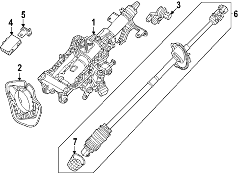 Steering Column Assembly for 2025 Mazda CX-70 #0