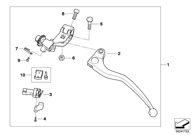 32727727955 - : Switch Arm With Intermediate Plate for BMW-Motorrad Image