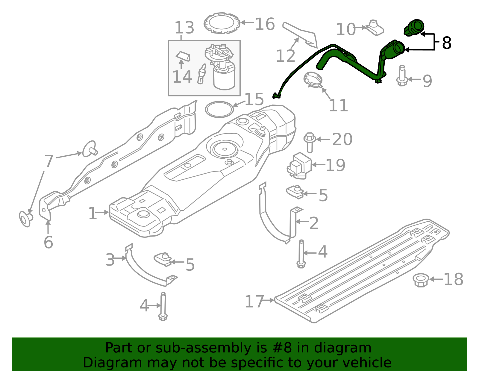 2015-2020 Ford F-150 | Filler Pipe | JL3Z-9034-G | Walls' Ford Parts