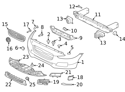 Bumper & Components - Front for 2017 Jaguar XE #0