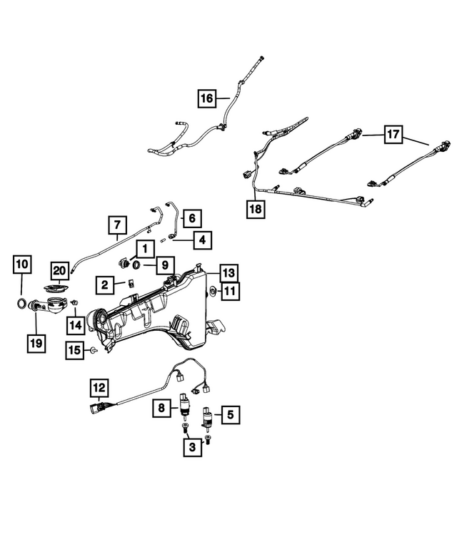 68683334AA - Electrical: Windshield Washer Pump Grommet for Mopar Image