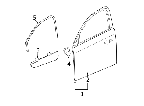 Door & Components for 2011 Buick Lucerne #1