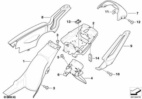 Rear Wheel Cover, License Plate Bracket for 2008 BMW-Motorrad F 650 GS #0