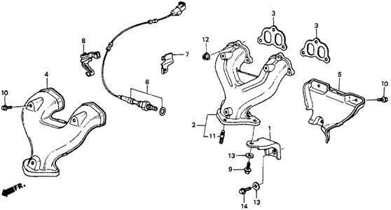 Exhaust Manifold (PGM-FI) for 1987 Honda Civic #0