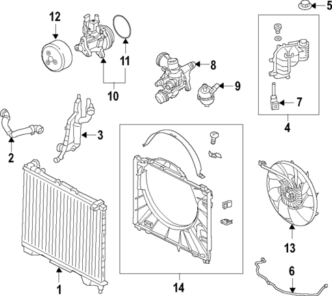Cooling System for 2019 Land Rover Range Rover Velar #3