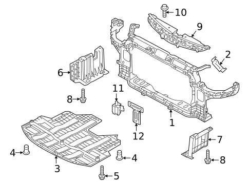 Radiator Support for 2015 Kia Forte #0