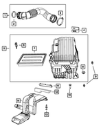 4891892AB - Fuel and Accelerator Pedal: Clean Air Hose for Mopar Image