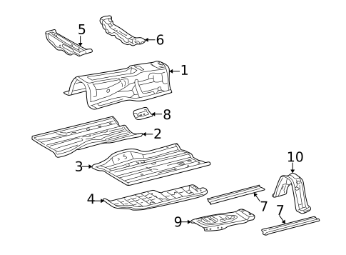 Floor & Rails for 2009 Lexus SC430 #0